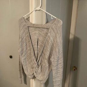 Backless sweater